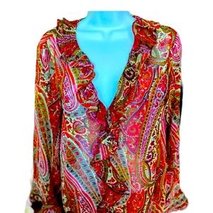 ZARA blouse with soft ruffle detail